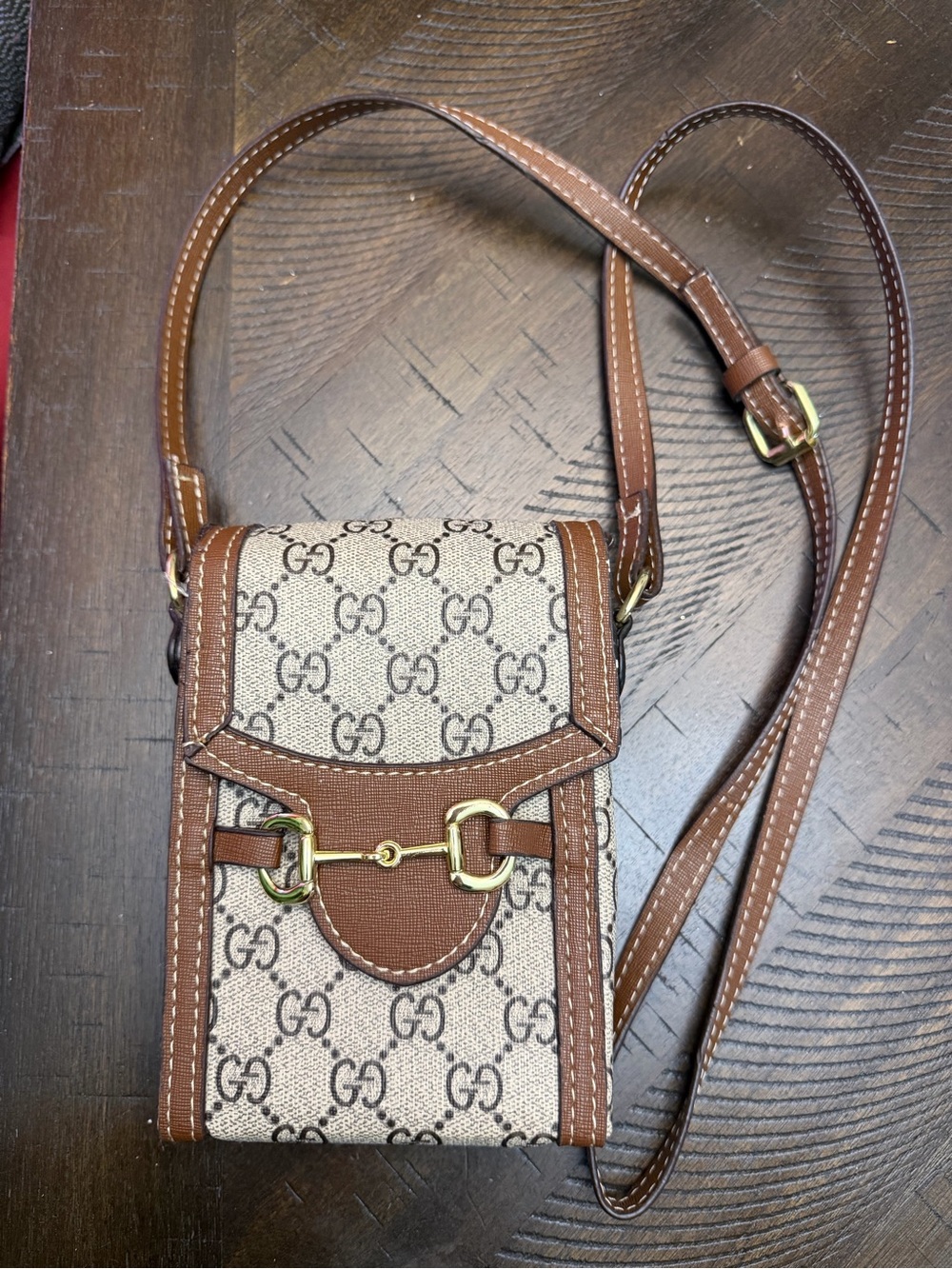 UNBRANDED Brown GG Canvas Mini Crossbody Bag
